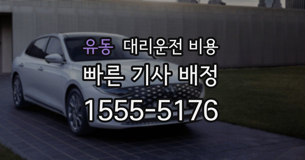 유동 대리운전 가격