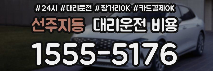 선주지동 대리운전 비용