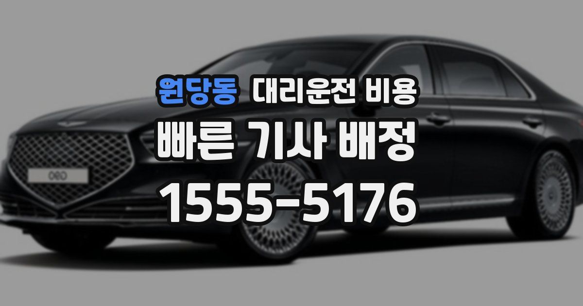 원당동 대리운전 가격