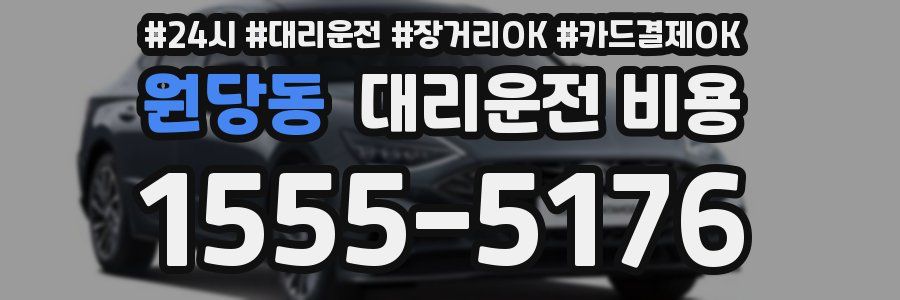 원당동 대리운전 비용