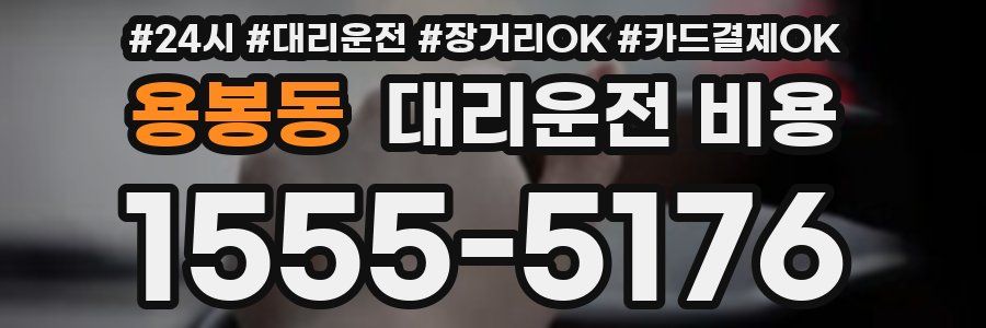 용봉동 대리운전 비용