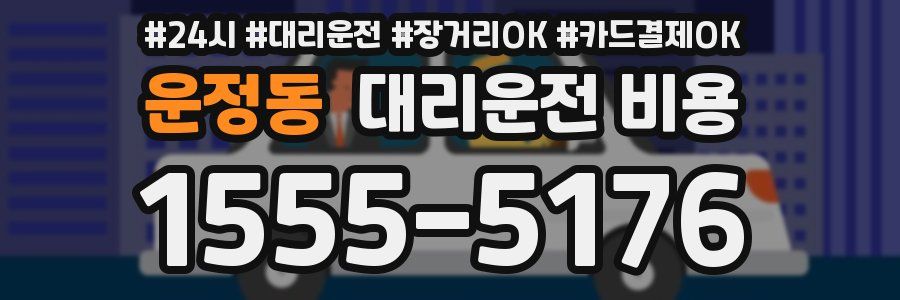 운정동 대리운전 비용