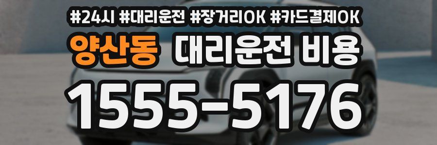 양산동 대리운전 비용