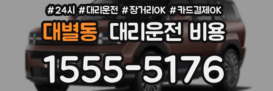 대별동 대리운전 비용