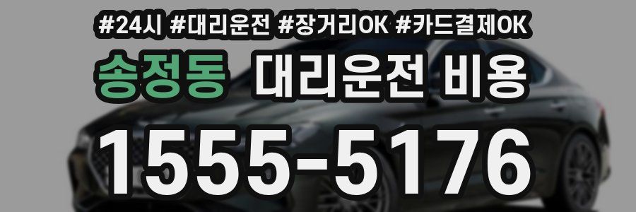 송정동 대리운전 비용