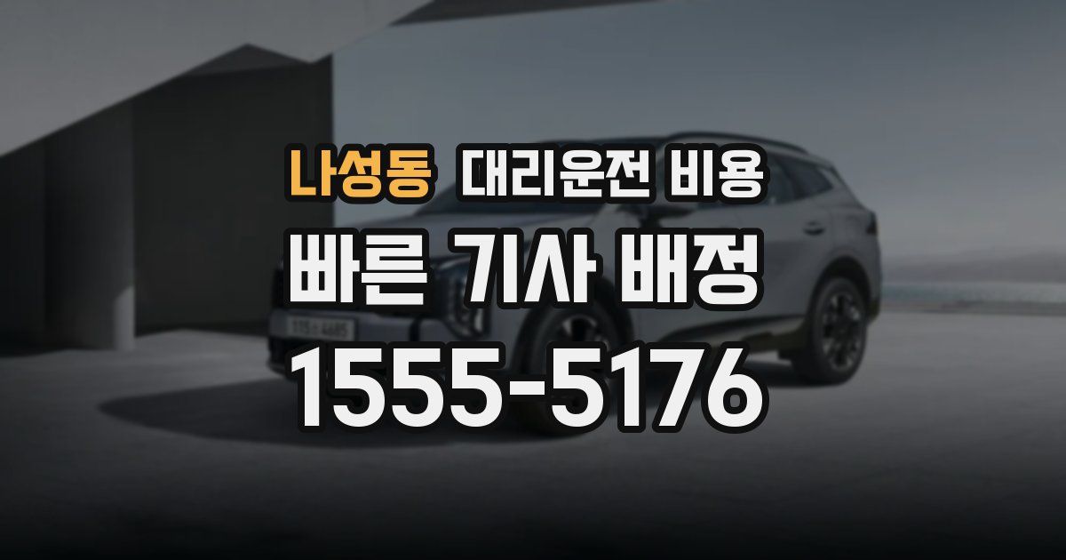 나성동 대리운전 가격