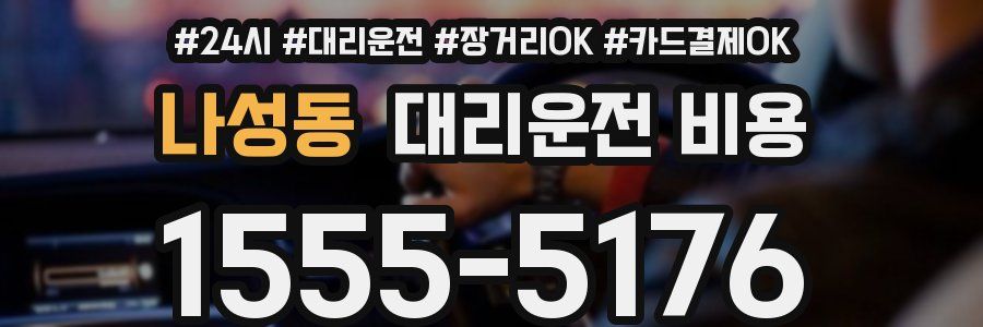 나성동 대리운전 비용