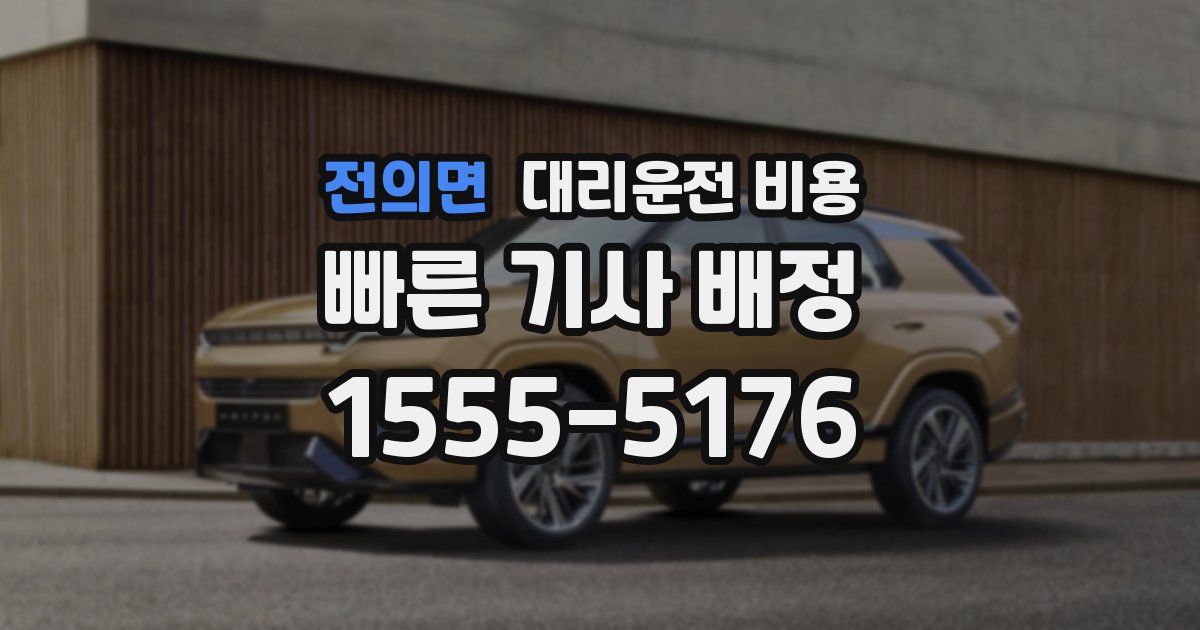 전의면 대리운전 가격