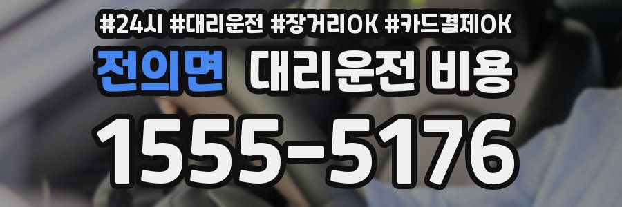 전의면 대리운전 비용