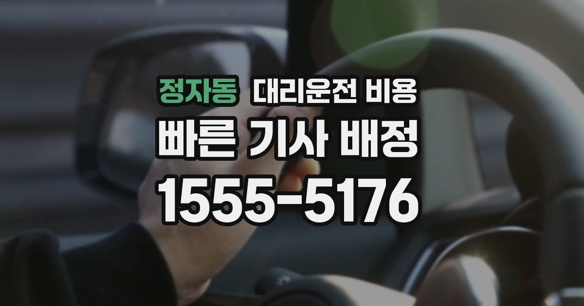 정자동 대리운전 가격