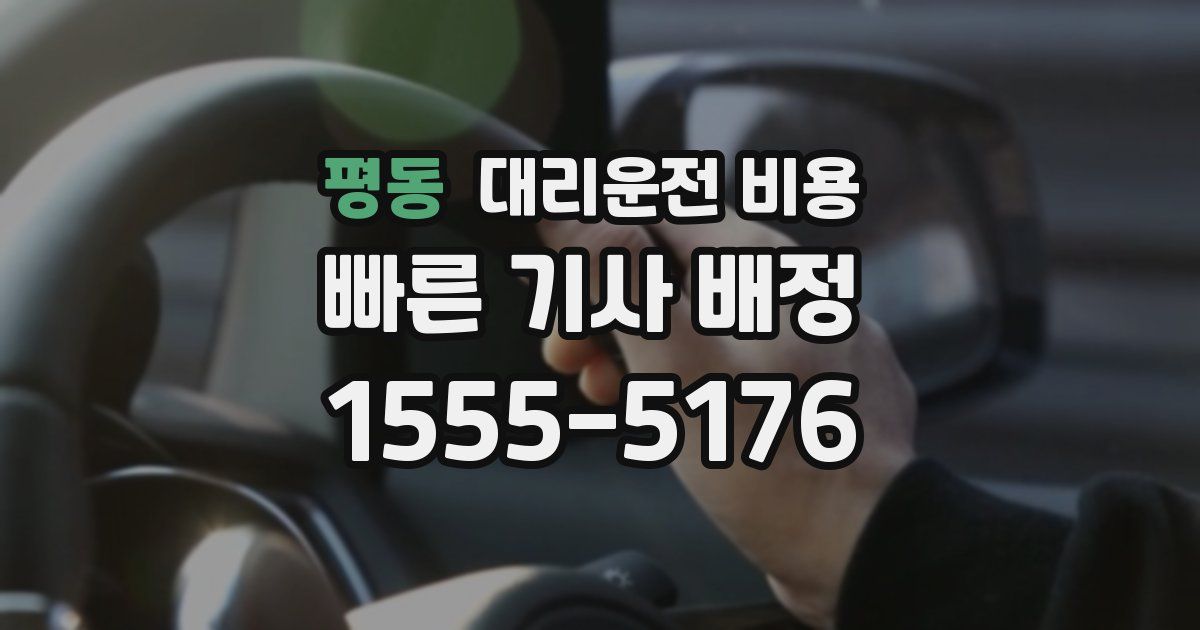 평동 대리운전 가격
