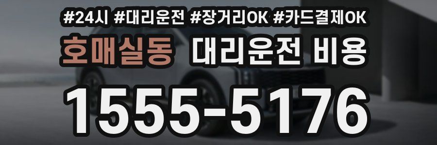 호매실동 대리운전 비용