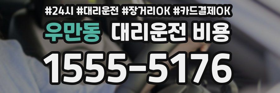 우만동 대리운전 비용