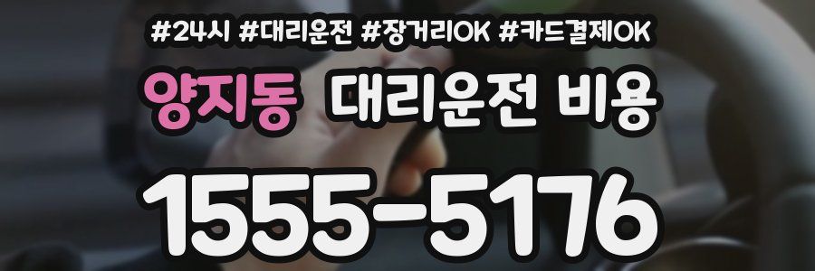 양지동 대리운전 비용