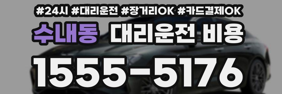 수내동 대리운전 비용