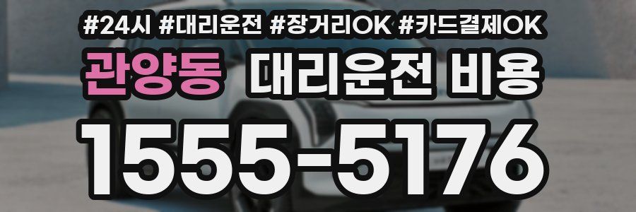 관양동 대리운전 비용