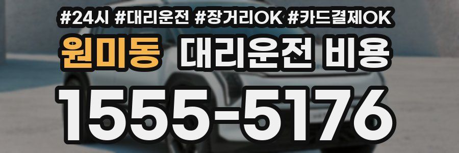 원미동 대리운전 비용
