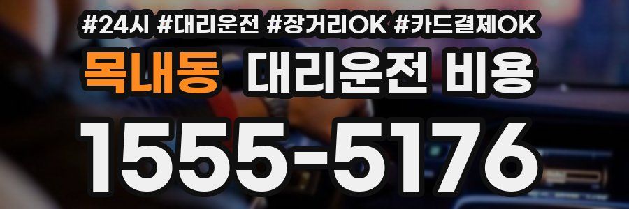 목내동 대리운전 비용