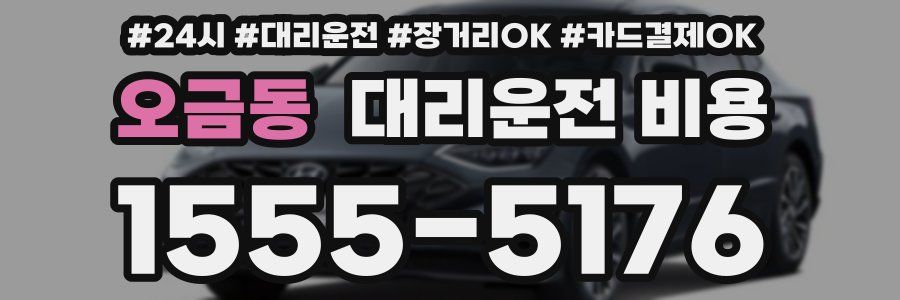 오금동 대리운전 비용