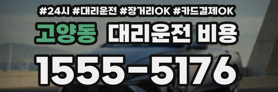 고양동 대리운전 비용