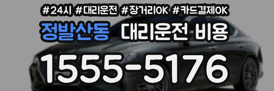 정발산동 대리운전 비용