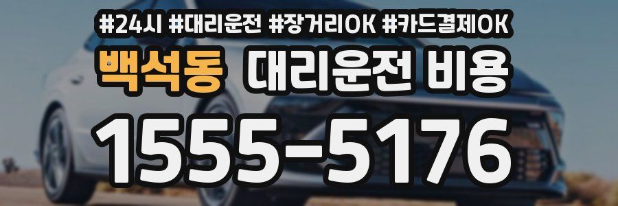 백석동 대리운전 비용