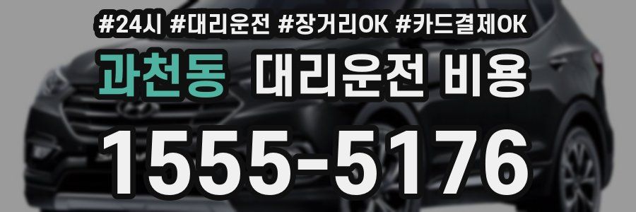 과천동 대리운전 비용