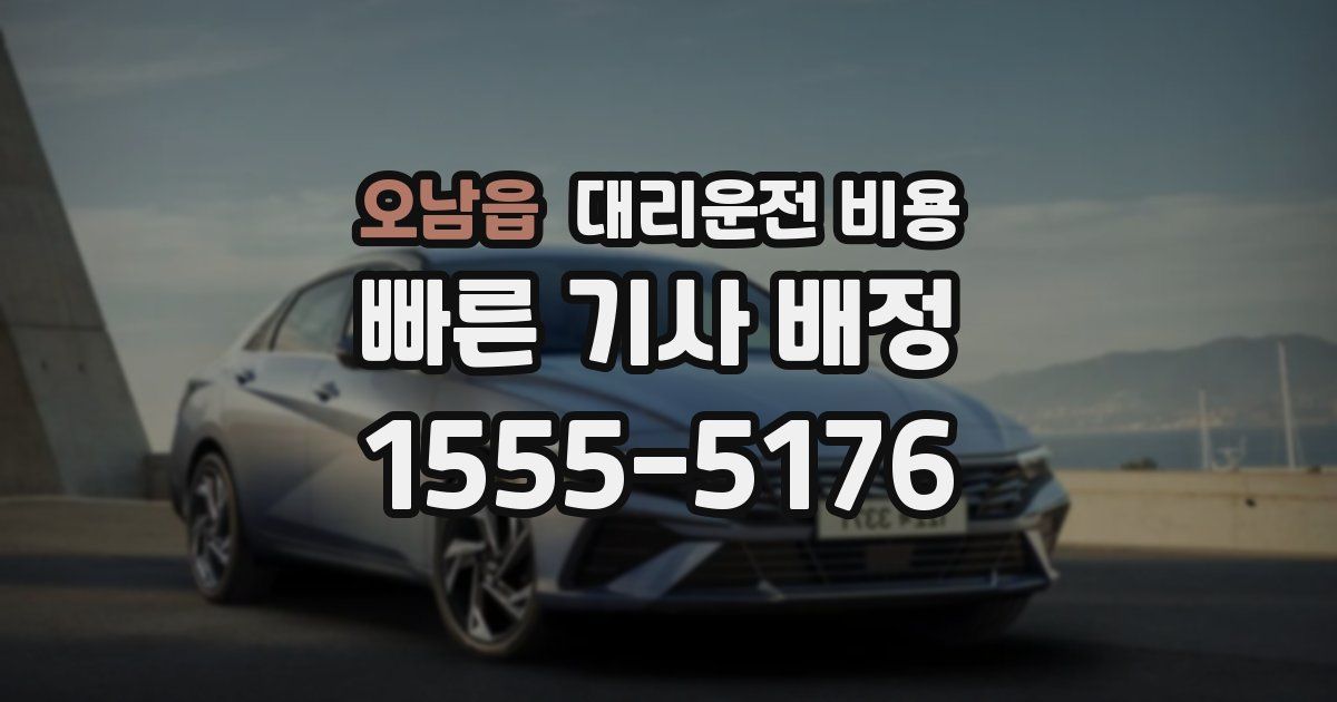 오남읍 대리운전 가격