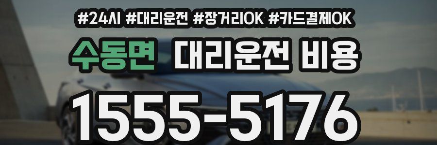 수동면 대리운전 비용