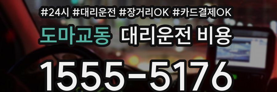도마교동 대리운전 비용