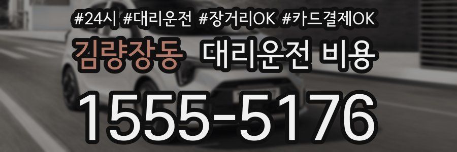 김량장동 대리운전 비용