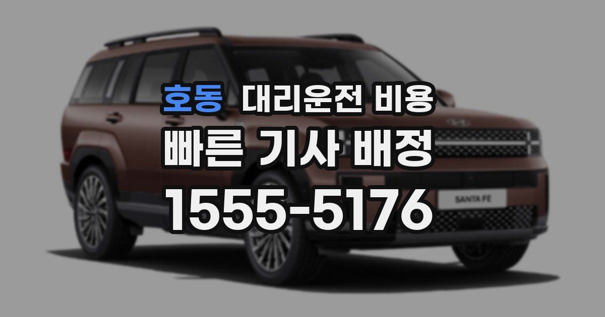 호동 대리운전 가격