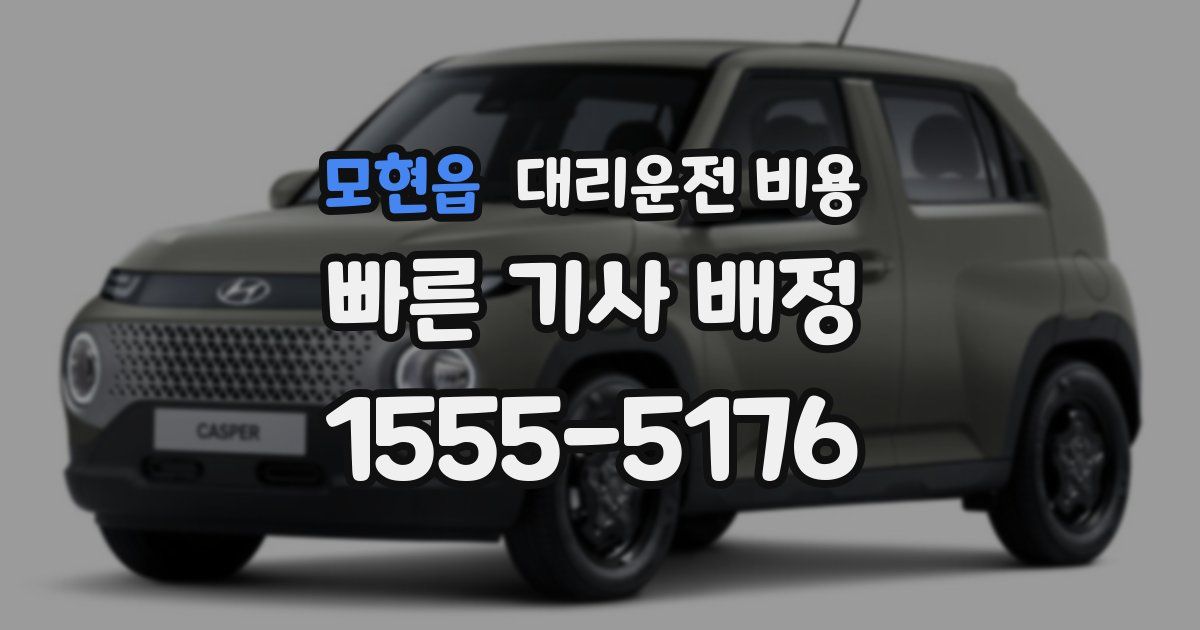 모현읍 대리운전 가격