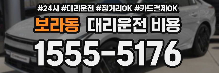 보라동 대리운전 비용