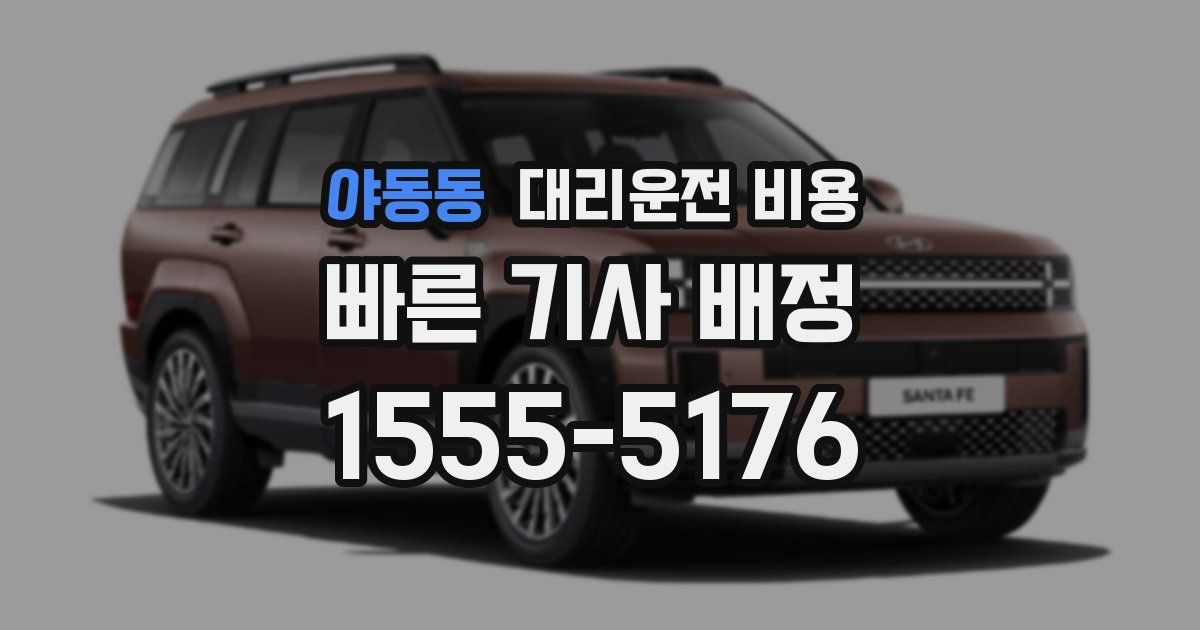 야동동 대리운전 가격