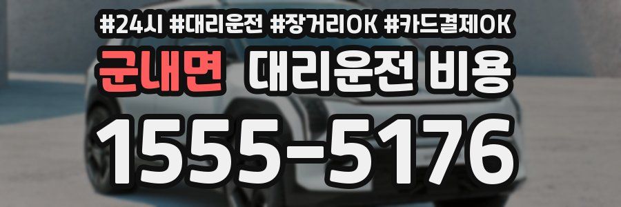 군내면 대리운전 비용