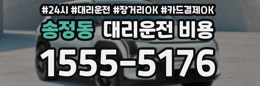 송정동 대리운전 비용