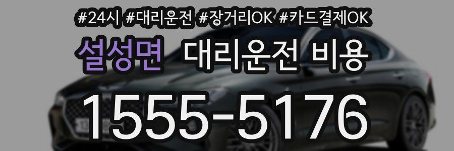 설성면 대리운전 비용