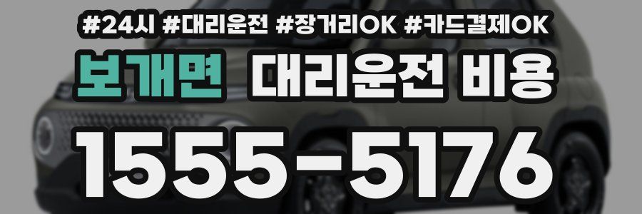 보개면 대리운전 비용