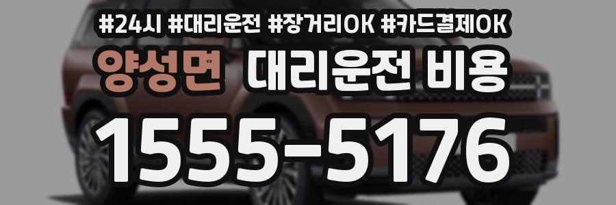 양성면 대리운전 비용