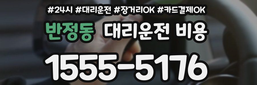 반정동 대리운전 비용