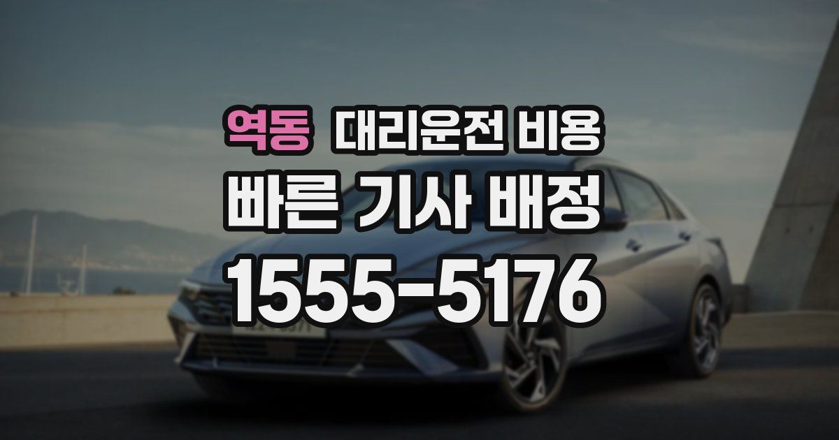 역동 대리운전 가격