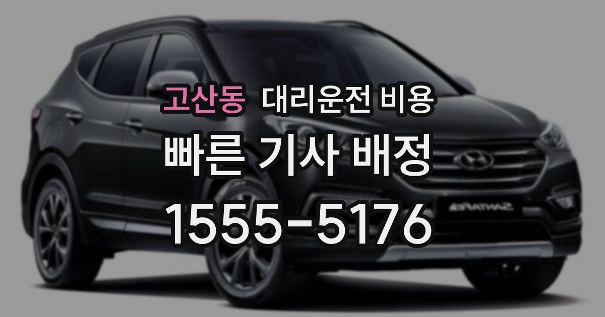 고산동 대리운전 가격