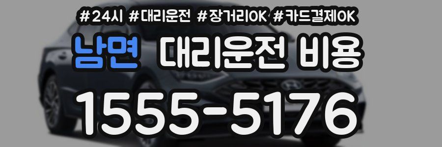 남면 대리운전 비용