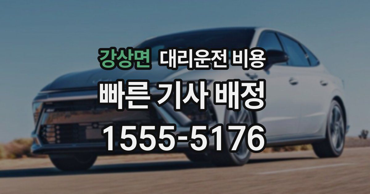 강상면 대리운전 가격