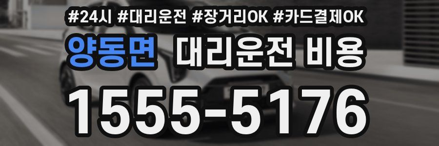 양동면 대리운전 비용