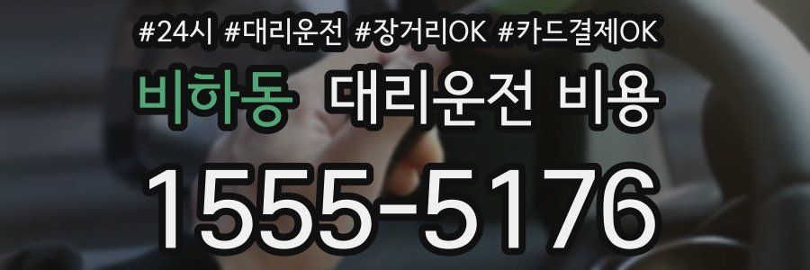 비하동 대리운전 비용
