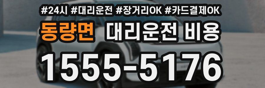 동량면 대리운전 비용