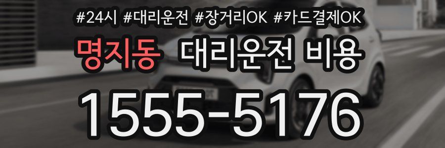 명지동 대리운전 비용