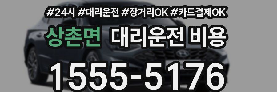 상촌면 대리운전 비용